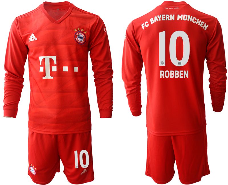 Men 2019-2020 club Bayern Munich home long sleeves #10 red Soccer Jerseys1->bayern munich jersey->Soccer Club Jersey